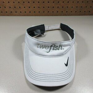 Nike womens white an gray twofish strapback golf tennis visor OS